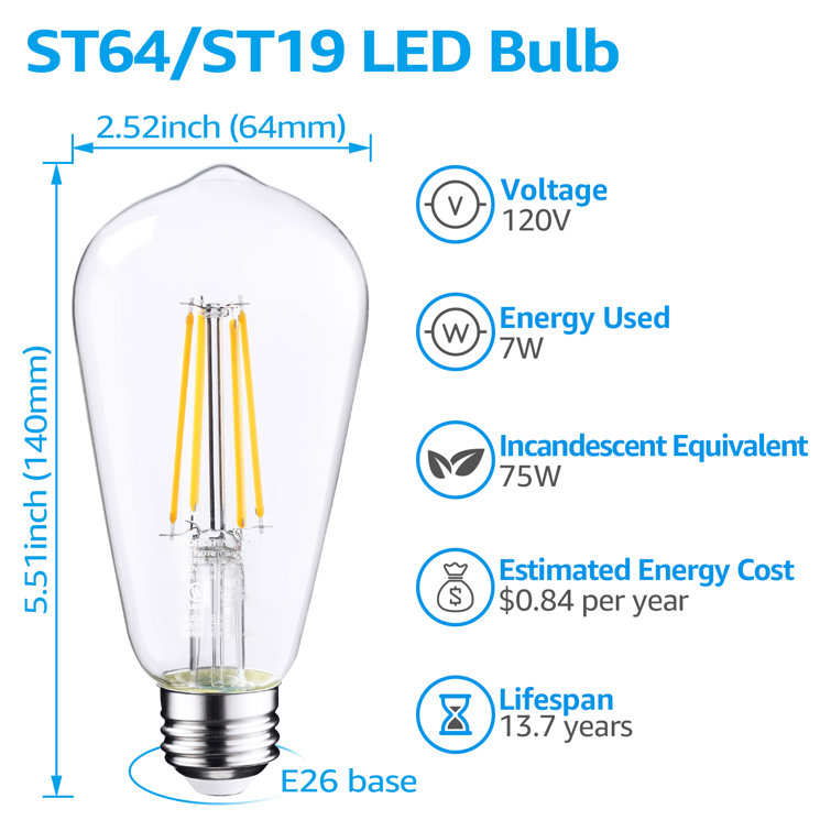 St64 e26 outlet 120v 60w